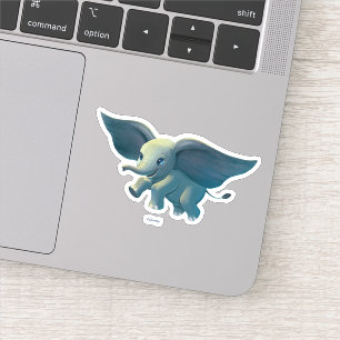Dumbo Flying Dumbo Painted Art Sticker