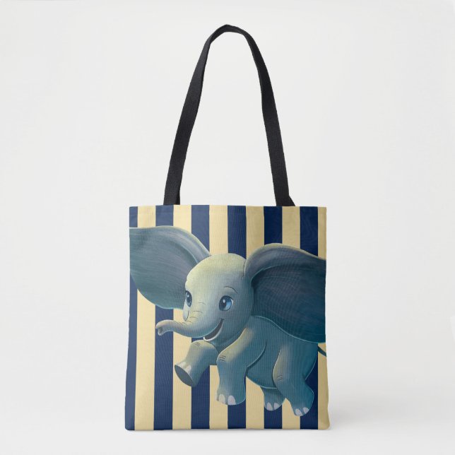 Dumbo | Flying Dumbo Painted Art Tote Bag (Front)