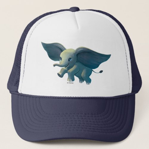 Dumbo  Flying Dumbo Painted Art Trucker Hat