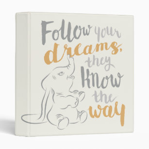 Dumbo   Follow Your Dreams 3 Ring Binder