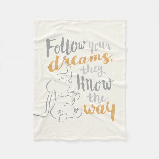 Dumbo | Follow Your Dreams Fleece Blanket (Front)