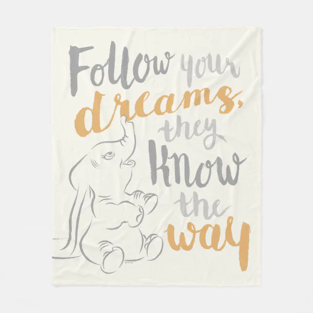 Dumbo Follow Your Dreams Fleece Blanket Zazzle