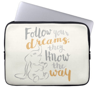Dumbo Follow Your Dreams Laptop Sleeve