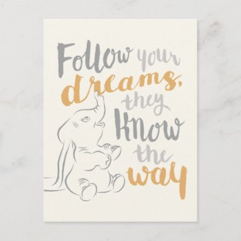 Dumbo | Follow Your Dreams Postcard by dumbo at Zazzle