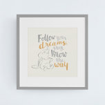 Dumbo | Follow Your Dreams Poster<br><div class="desc">This image features Dumbo reaching reminding us to follow our dreams.</div>