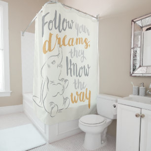 Dumbo   Follow Your Dreams Shower Curtain