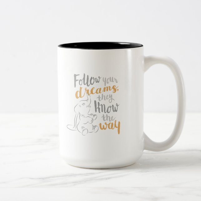 Dumbo | Follow Your Dreams Two-Tone Coffee Mug (Right)