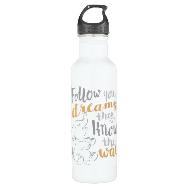 Dumbo | Follow Your Dreams Water Bottle (Front)