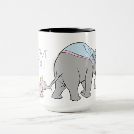 Dumbo Following His Mom Closely Mug