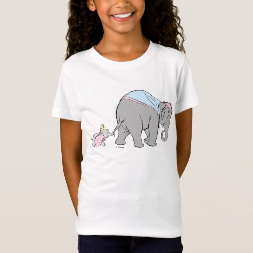 Dumbo following his Mom Closely T_Shirt