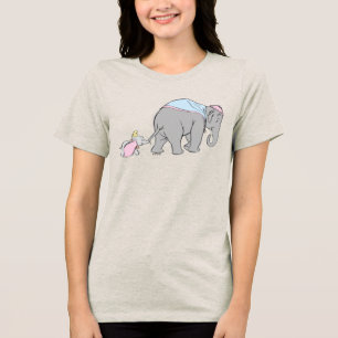 Dumbo following his Mom Closely Tri-Blend Shirt
