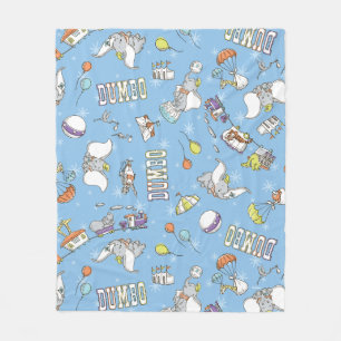 Dumbo Fun Little Blue Pattern Fleece Blanket