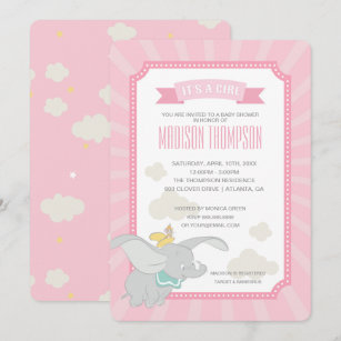 Dumbo Baby Shower Invitations Zazzle