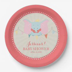 Dumbo | Girl Baby Shower Paper Plates