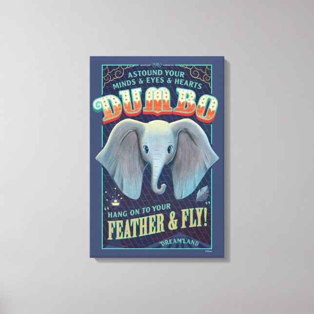 Dumbo | Hang On To Your Feather & Fly! Canvas Print (Front)