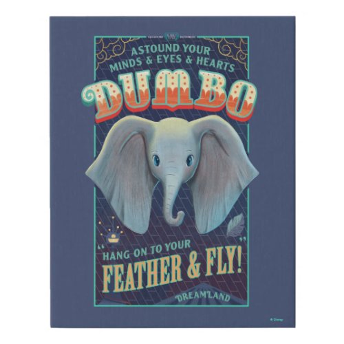 Dumbo  Hang On To Your Feather  Fly Faux Canvas Print