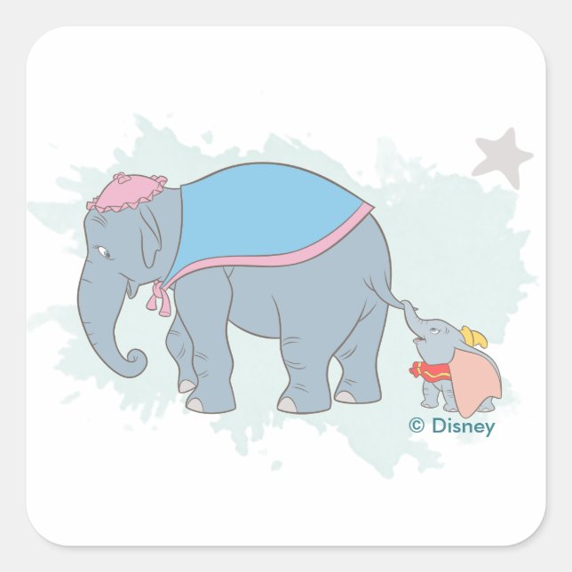 Dumbo | Happy Mother's Day Square Sticker (Front)