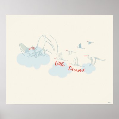 Dumbo in the Clouds Little Dreamer Poster