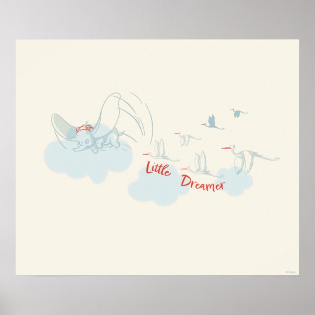 Dumbo in the Clouds Little Dreamer Poster (Front)