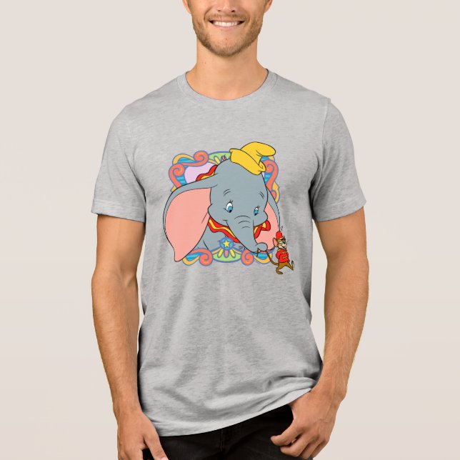 Dumbo is smiling Tri-Blend Shirt (Front)