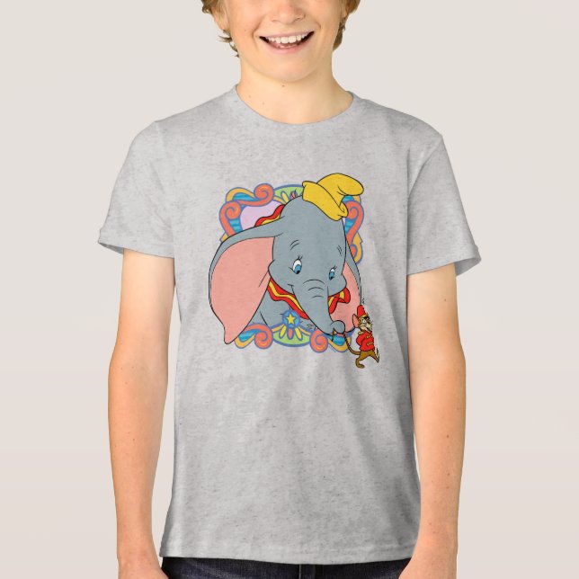  Dumbo is smiling Tri-Blend Shirt (Front)