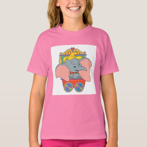 Dumbo sitting in his trolley T_Shirt