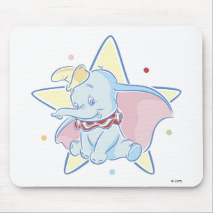 Dumbo sitting star background mouse pad