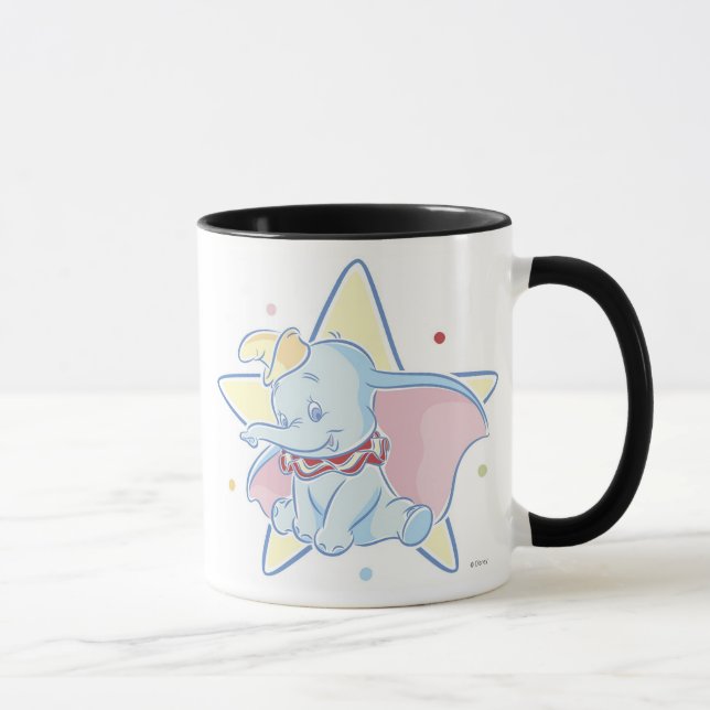 Dumbo sitting star background mug (Right)