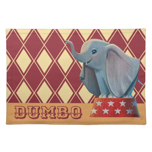 Dumbo | Smiling Atop Circus Podium Cloth Placemat (Front)