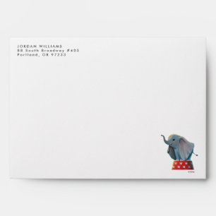Dumbo Smiling Atop Circus Podium Envelope