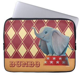 Dumbo Smiling Atop Circus Podium Laptop Sleeve
