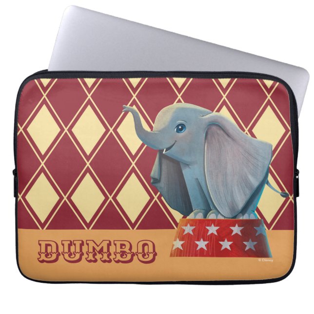 Dumbo | Smiling Atop Circus Podium Laptop Sleeve (Front)