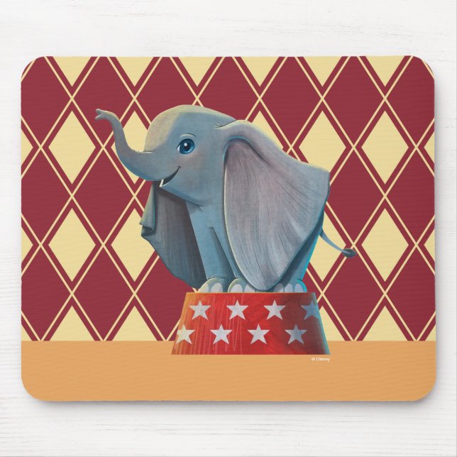 Dumbo | Smiling Atop Circus Podium Mouse Pad (Front)