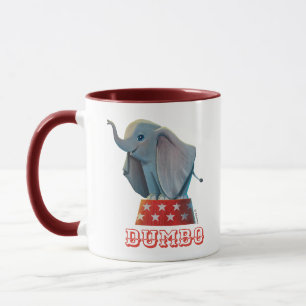 Dumbo Smiling Atop Circus Podium Mug