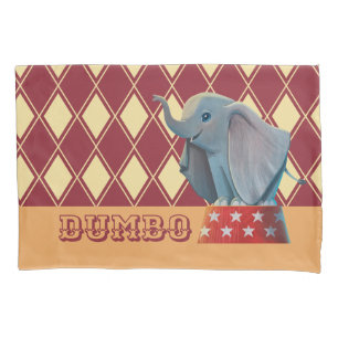 Dumbo Smiling Atop Circus Podium Pillow Case