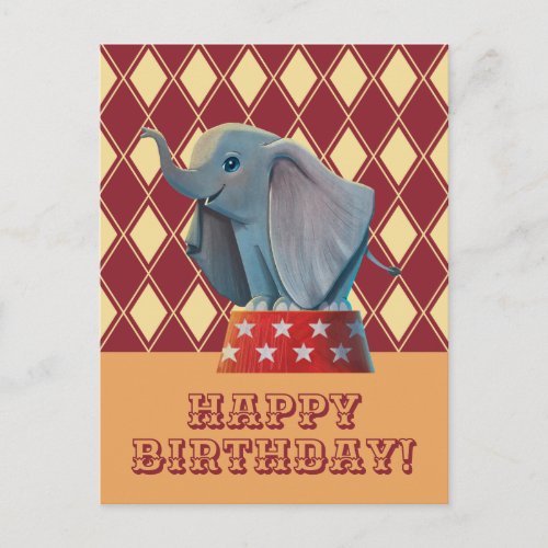 Dumbo  Smiling Atop Circus Podium Postcard