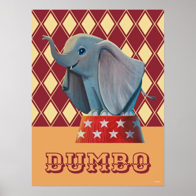 Dumbo | Smiling Atop Circus Podium Poster (Front)