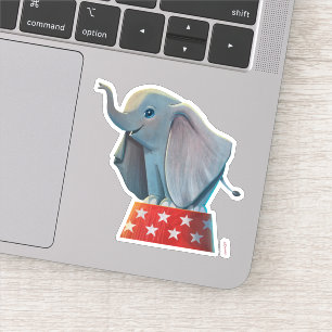 Dumbo Smiling Atop Circus Podium Sticker