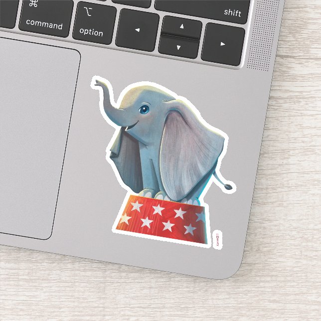 Dumbo | Smiling Atop Circus Podium Sticker (Detail)
