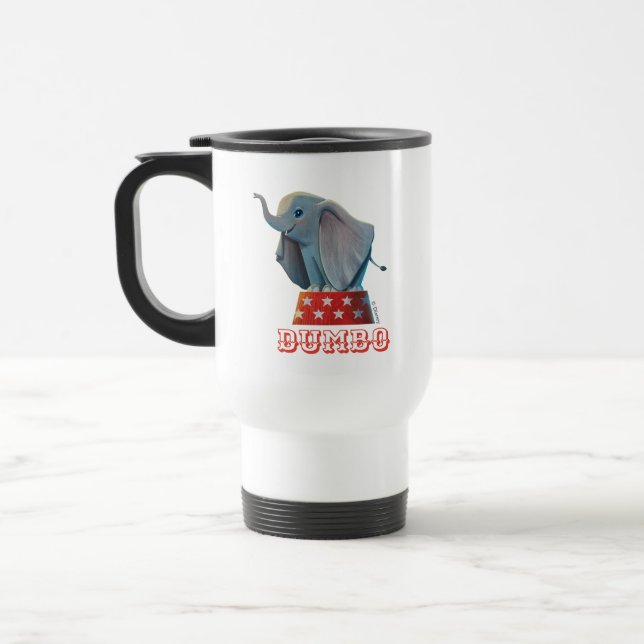 Dumbo | Smiling Atop Circus Podium Travel Mug (Left)