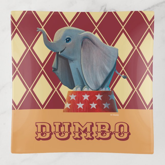 Dumbo | Smiling Atop Circus Podium Trinket Tray (Front)