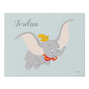 Dumbo Soaring Through the Sky Faux Canvas Print