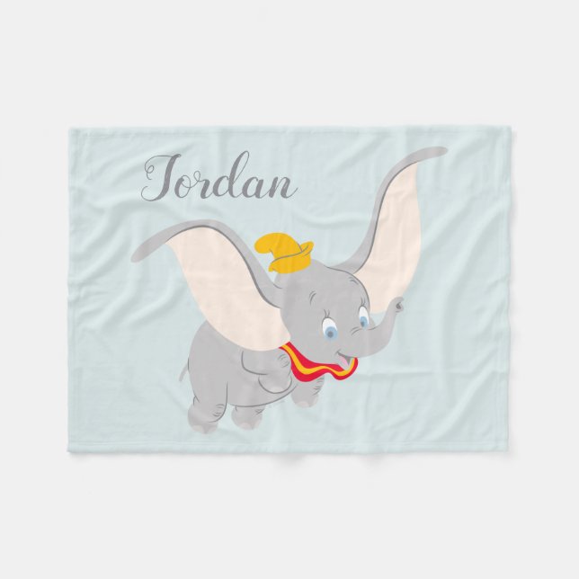 Dumbo Soaring Through the Sky Fleece Blanket (Front (Horizontal))