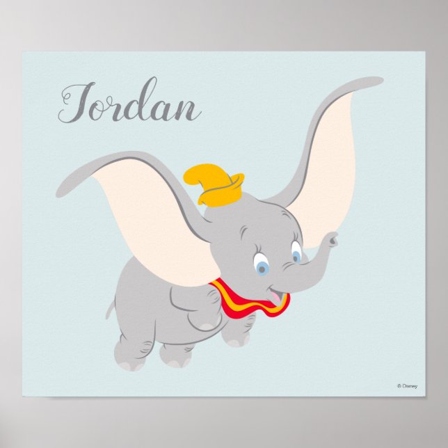 Dumbo Soaring Through the Sky Poster (Front)