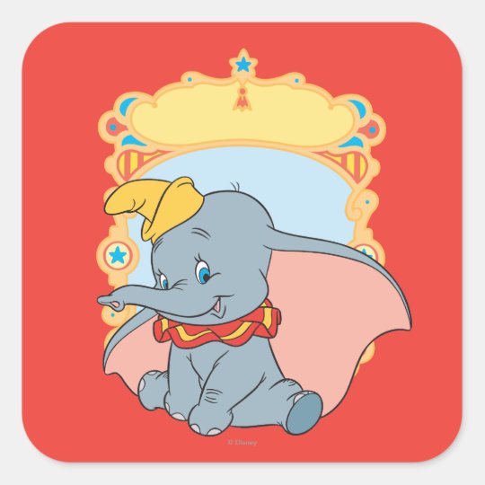 Dumbo Square Sticker | Zazzle.com