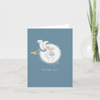 Dumbo & Stork | Boy Baby Shower Thank You