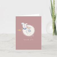 Dumbo & Stork | Girl Baby Shower Thank You