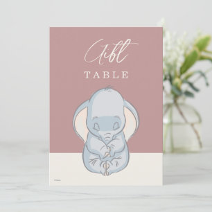 Dumbo & Stork Over the Moon Baby Shower Gift Table Note Card