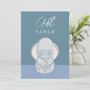 Dumbo & Stork Over the Moon Baby Shower Gift Table Note Card