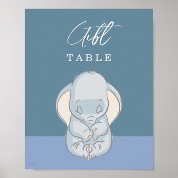 Dumbo & Stork Over The Moon Baby Shower Gift Table Poster by dumbo at Zazzle
